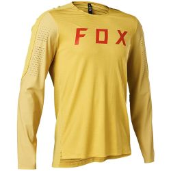 Bike T-shirt Fox FLEXAIR PRO LS JERSEY PEAR YELLOW 2022