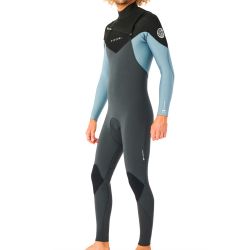 Wetsuit Rip Curl DAWN PATROL 5/3 FRONT-ZIP MINERAL BLUE 2023