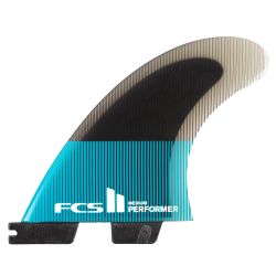 Surf Fins FCS II PERFORMER PC TRI FINS LARGE TEAL/BLACK 2023